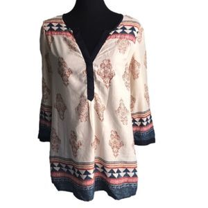 BOHO long sleeve tunic Lucky Brand Size XS